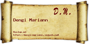 Dengi Mariann névjegykártya